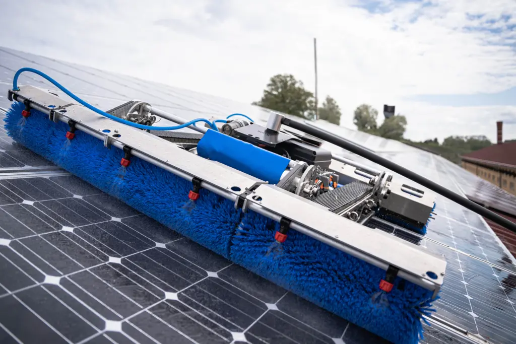 Robot Nettoyeur De Panneaux Solaires - Brosse électrique, Tige Télescopique 7.5m, Double Tête, 240W